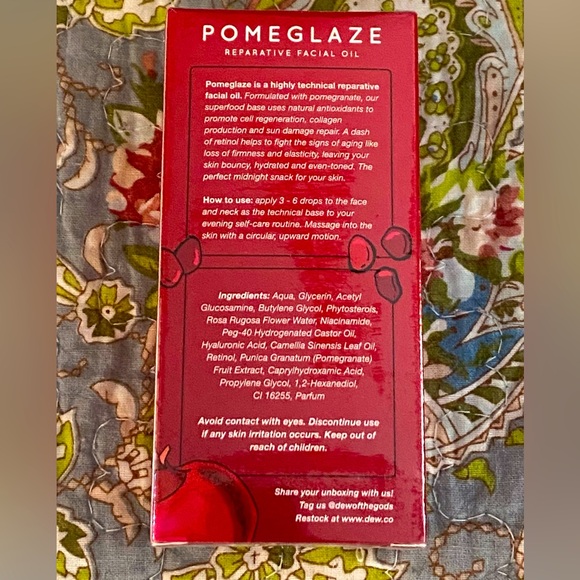 DEW OF THE GODS Pomeglaze Retinol & Reparative Facial Oil, NIB - Picture 6 of 9